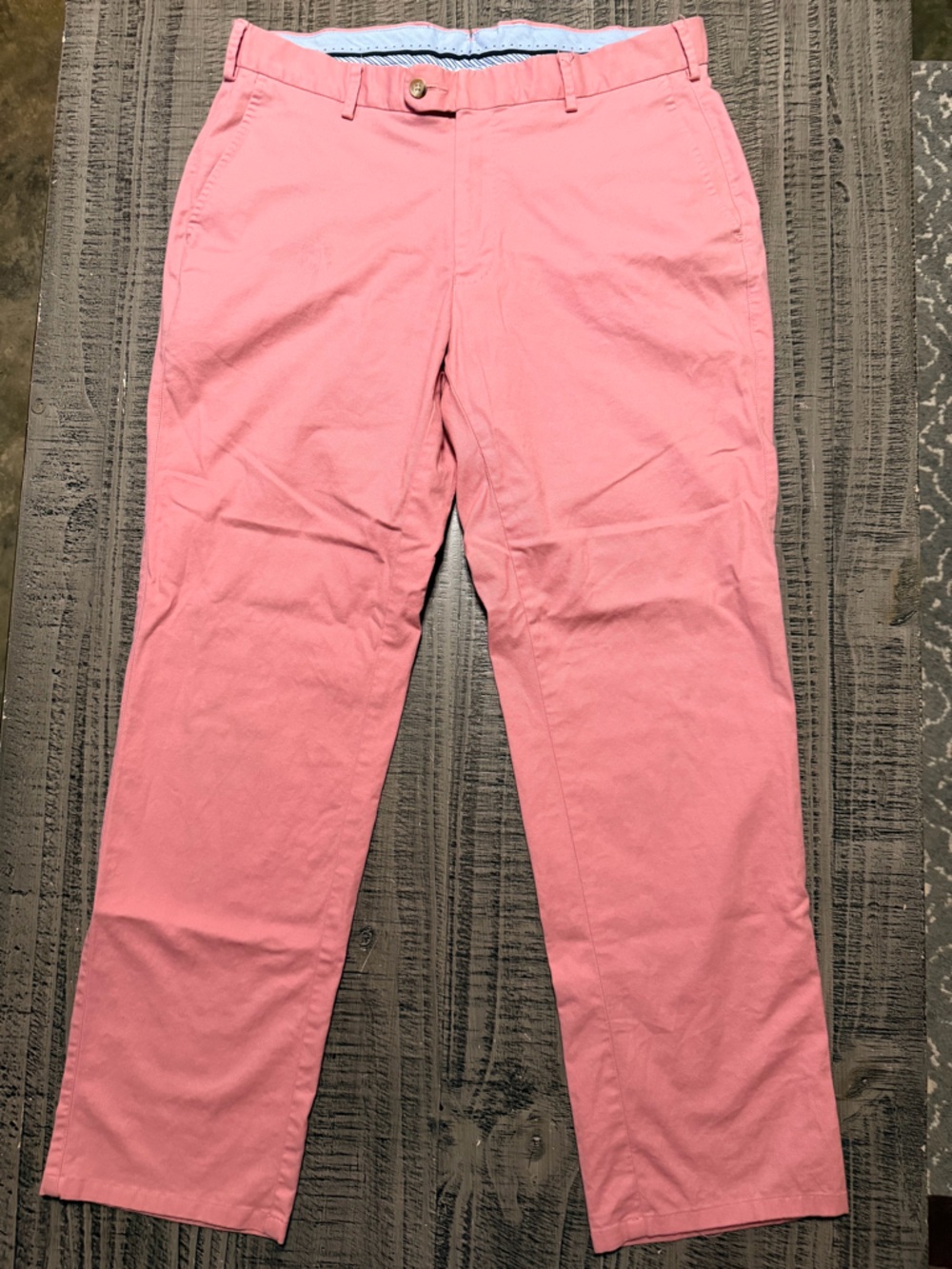 Peter Millar Straight-Leg Coral Pink Pants 34x30